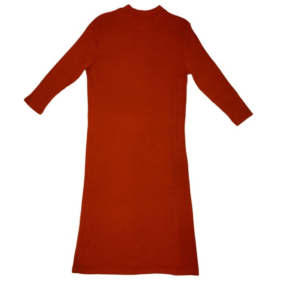 Rust Orange Dress 3/4 Sleeve Mock Neck Long Sleeve Sweater Dress A New Day XXL - Picture 8 of 14